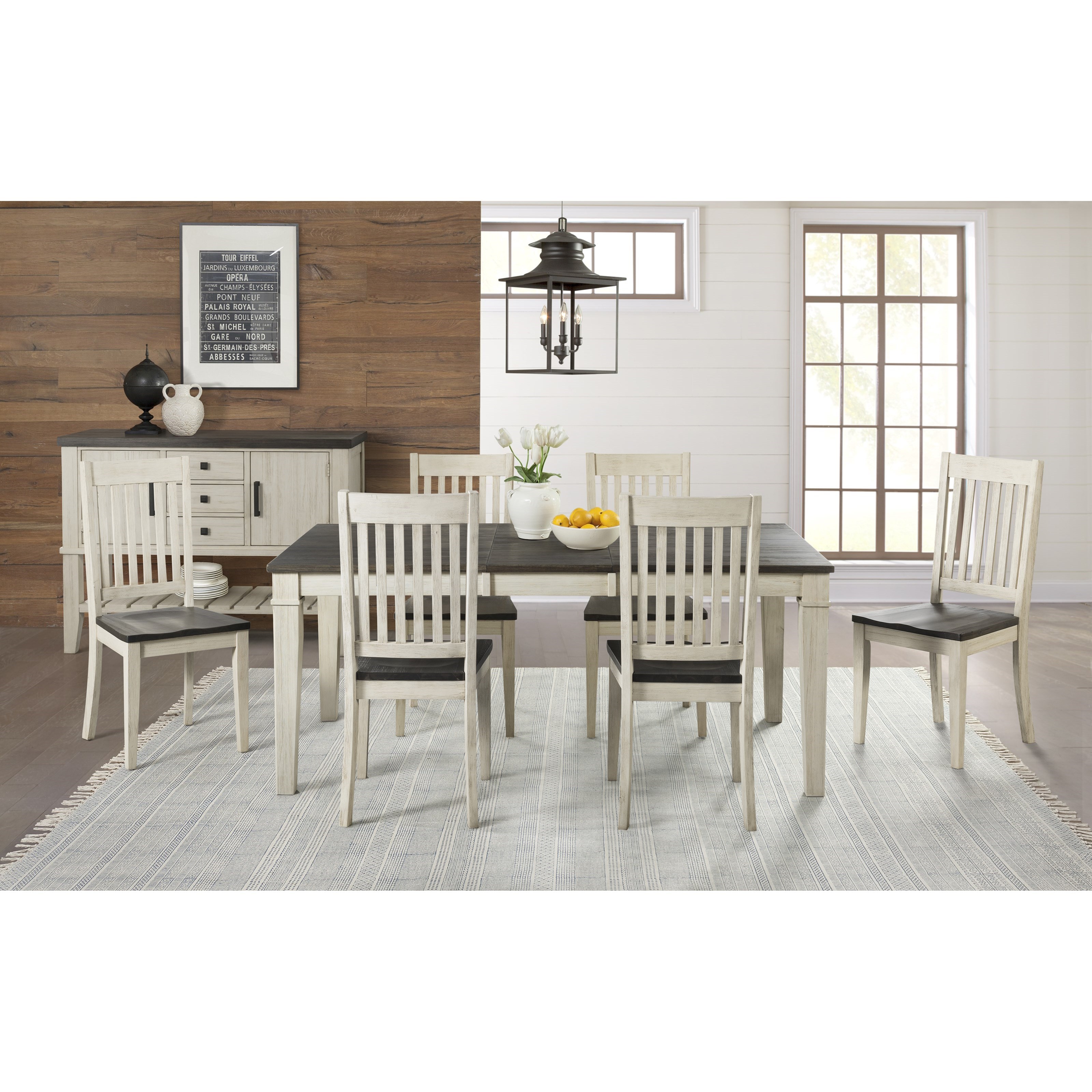 AAmerica Huron HURCO6090x1+HURCO9010x1+HURCO265Kx6 Formal Dining Room Group Mueller Furniture